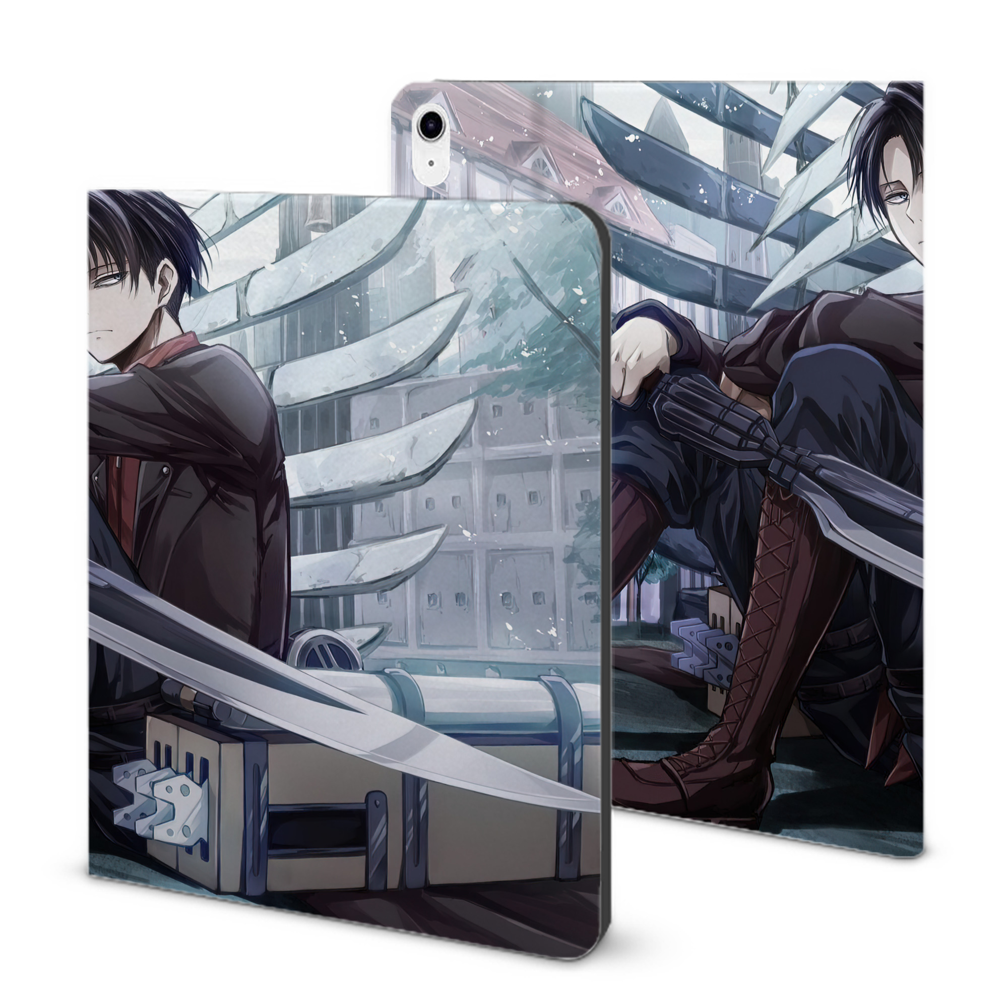 （画像用） 進撃の巨人 Attack on Titan IPad ケース ブック型 PUレザー TPU 耐衝撃 軽量 薄型 ペン収納なし 全面保護 IPad 各モデル対応